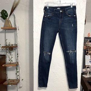 Old Navy Mid-Rise distressed skinny jeans